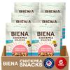 BIENA Chickpea Snacks - Crunchy Roasted Chickpeas - High Fiber Vegan Protein Snacks for Adults and Kids - 6 pack, 12 ounce Bags - Himalayan Pink Salt view 1