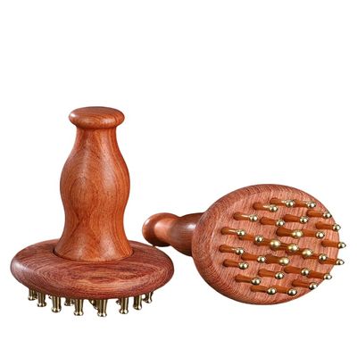 29-Tooth BrassWooden Body Massager with Brass Knobs, Abdominal Massage Tool one29 