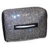 Tissue Box Cover, Car Tissue Holder with Diamonds, Sparkling Car Tissue Box Holder Mask Holder, Diamond Rhinstone Tissue Case Box Interior Decor view 1
