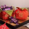 ONQendDv Paper bags,5pcs goodie bags, giftBags Persimmon Shape Candy giftBox with Drawstring Cotton giftBags Packaging for Wedding Party Favors Shower Favor view 3