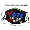 Vote Tell Them Ruth Sent You Face Mask Breathable Balaclavas Adjustable Washable Masks Black view 4