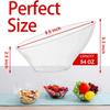bUCLA 54 OZ Clear Plastic Serving Bowls (12 Pack) - Angled Serving Bowls Disposable for Chip&Candy - Party Table Salad and Fruit view 2