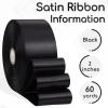 Aoropo Black Ribbon 2 Inch, 60 Yards Black Satin Ribbon for Flower Bouquet, Crafts, Gift Wrapping, Birthday Party, Bows, Wedding and Halloween Decor view 2
