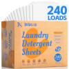 BellaLuce Laundry Detergent Sheets - Laundry Sheets, 240 Loads, Eco-Friendly, Plastic-Free, Fresh Linen Scent, Space Saving, Fast Dissolve & Hypoallergenic, Laundry Detergent for Home,Dorms,Essentials view 1