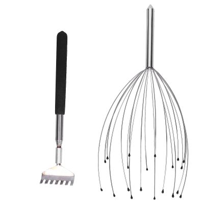 CHEOTIME Head Massager Back Scratcher, 20 Fingers Head Scratcher Scalp Massager & Back Scratcher for Men Women, Stocking Stuffers for Deep Relaxation, Stress Relief & Hair Stimulation