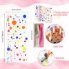 SOMIOCO Rainbow Cellophane Treat Bags Party Favor Bags 5x11 in 100 Pieces Plastic Candy Bags Gift Bags Goodie Bags with Twist Ties for Valentine, Birthday,Cookie Snack Packing Party Bags (4 Pattrerns) view 2