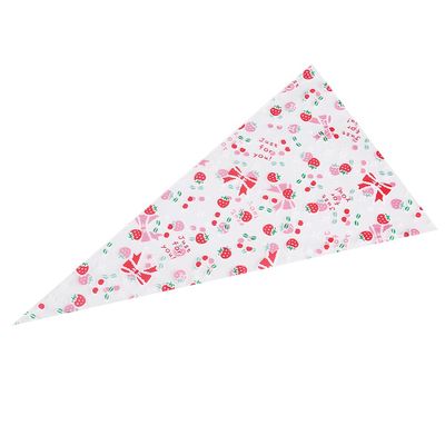 Cone Cellophane Bags, 50 Pieces Clear Cone Shaped Treat Bags Cellophane Triangle Candy Bag Popcorn Bag Bulk with Twist Tie for Popcorn Favor Candy (Cherie: 3 strands*17CM*30CM)