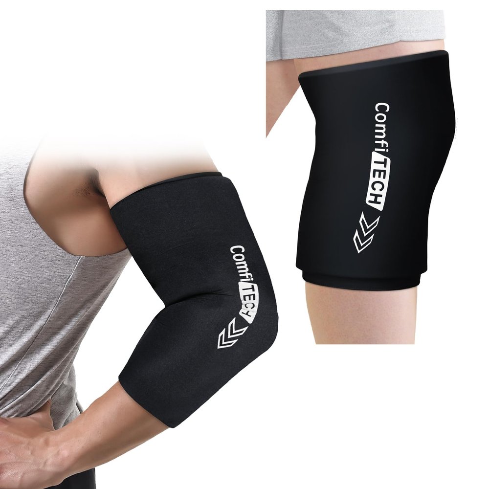 ComfiTECH Elbow Knee Ice Pack Wrap Sleeve, Multi-Use Ice Pack for Knee, Calf, Thigh, Flexible Ice Sleeve for Leg Discomforts, Muscle Relaxation, XX-Large