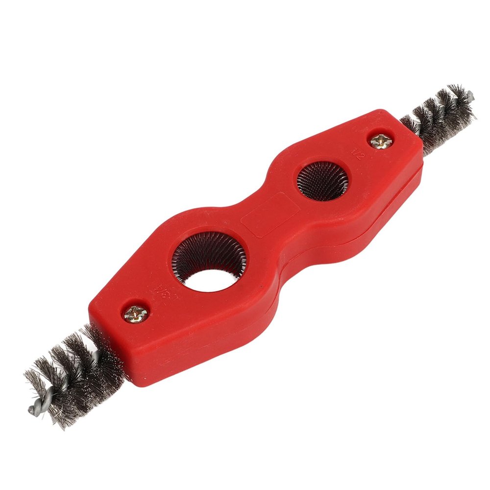 Copper Pipe Cleaner and Reamer Set Red Color Copper Pipe Cleaner Reamer with Pipe Cleaning Brush Copper Pipe Polishing Chamferer Kit