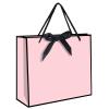 5 | 12 | 25 | 50 Pack Gift Bag with Bow Ribbon Horizontal Paper Gift Bags Bulk for Women Men,with Handles for Birthday Wedding Bridesmaid Party Favor Shopping Retail Gift Sacks (Pink, 12.6x4.3x10.5 Inch (Pack of 12)) view 1