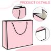5 | 12 | 25 | 50 Pack Gift Bag with Bow Ribbon Horizontal Paper Gift Bags Bulk for Women Men,with Handles for Birthday Wedding Bridesmaid Party Favor Shopping Retail Gift Sacks (Pink, 12.6x4.3x10.5 Inch (Pack of 12)) view 3