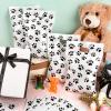 120 Pcs Paw Print Gift Bags, Paw Print Dog Birthday Treat Bags Bulk for Dog Party Supplies view 2