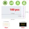 Fimary 100 Pcs Knafeh Pistachio Chocolate Wrappers with 100 Pcs Thank You Stickers - 4 x 8.3 Inch Candy Packaging - Self Adhesive Small Plastic Wax Melt Snap Bar Bags view 4