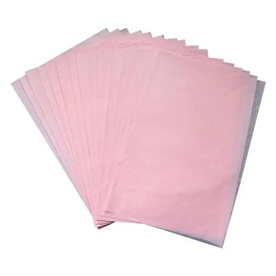 Gumney 100 Sheets A5 Liner Tissue Paper, 8.26"x5.51" Recyclable Handmade Translucent Gift Wrapping Kraft Paper for Gift Packaging Clothing DIY Crafts Art Projects(Pink)