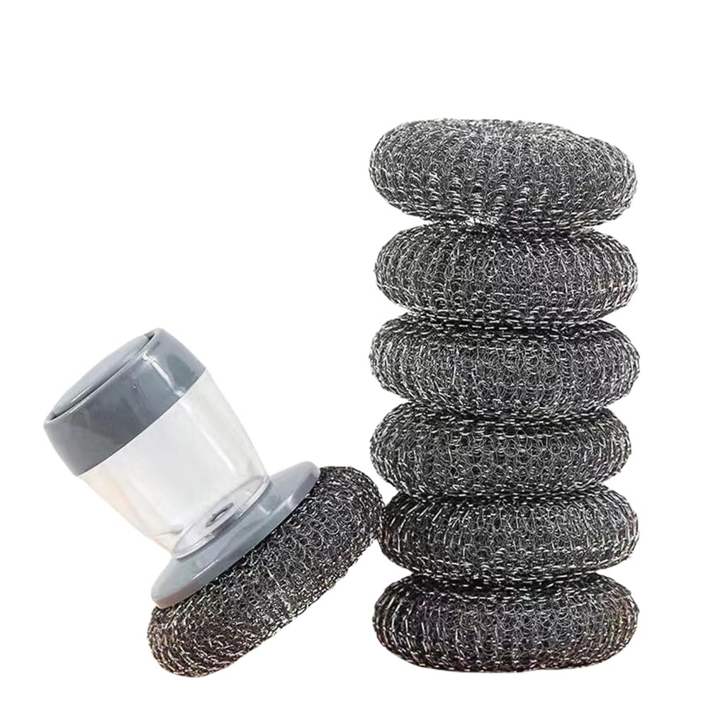 1 Piece of Liquid Filled Dishwashing Brush, Press Type, Can Add Detergent Dishwashing Brush, Creative Kitchen dishwashing Brush, Pot Cleaning Pot Brush, Suitable for Bowl Brush and Dish Brush
