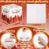 Bencailor 12 Pack Snowflake Facial Tissues Cube Boxes Winter Christmas Tree Square 600 Sheets 3 Ply Small Tissues Cube Boxes for Home Car Accessories(Red,Christmas Tree) view 3