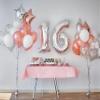 Sweet Sixteen Cake Topper - Rose Gold Glitter Butterfly Theme Sweet 16 Birthday Cake Decorating Supplies for Girls, Sweet 16 Cake Topper for Happy 16th Birthday Party Supplies Photo Booth Props view 4