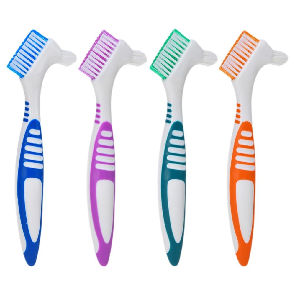 Healeved 4pcs Dual-Sided Tooth Cleaning Brush Ergonomic Non- Handle for Brush for Optimal Oral for Daily Use