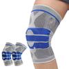 2 Pack Knee Sleeves for Men Women, Compression Knee Brace Knee Sleeve with Side Stabilizers & Patella Gel Pad, Knee Bands for Pain Relief Knee Braces for Knee Pain Knee Brace for Arthritis Pain and Support (Grey, Medium) view 1