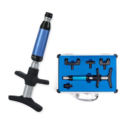 6 Levels Chiropractic Adjusting Tool, 50-300N Adjustment Manual Spine Chiropractic Correction Tool, Professional Chiropractic Adjustment Kit Impulse Spine Back Massage Tool for Relief Pain (4 Heads)