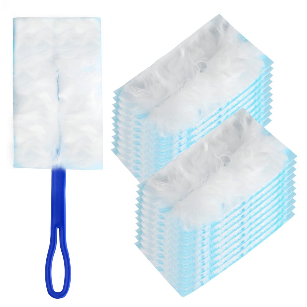20 Pcs for Swiffer Duster Refills for Swiffer Dusters, Heavy Duty Duster for Duster Kit with Handle, Microfiber Refills for Cleaning Blinds Furniture Car Ceiling Fan Cleaner