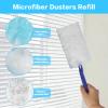 20 Pcs for Swiffer Duster Refills for Swiffer Dusters, Heavy Duty Duster for Duster Kit with Handle, Microfiber Refills for Cleaning Blinds Furniture Car Ceiling Fan Cleaner view 3