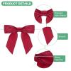 M METERXITY 50-Pack Satin Ribbon Twist Tie & Bows, 3.5 Inch, DIY/Baked Goods/Hair Bow Sewing/Wedding/Birthday/Party [Wine Red] view 2