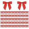 M METERXITY 50-Pack Satin Ribbon Twist Tie Bows, 3.5 Inch Bow Twist Ties, Satin Ribbon Red Bows for Craft DIY/Baked Goods/Hair Bow Sewing/Wedding/Birthday/Party view 1