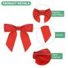 M METERXITY 50-Pack Satin Ribbon Twist Tie Bows, 3.5 Inch Bow Twist Ties, Satin Ribbon Red Bows for Craft DIY/Baked Goods/Hair Bow Sewing/Wedding/Birthday/Party view 2