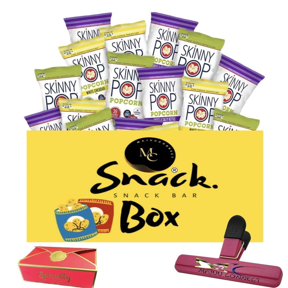 MAJUU CONNECT Assortment (35 Count) BULK Skinnny Popcorn Individual Wrapped Bags Variety Pack by MAJUU CONNECT.