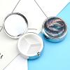 Round Pill Box 3 Compartment The Dragon is Soaring Pill Case for Purse Pocket Portable Travel Pill Organizer Medicine Storage Box Small Metal Pill Container Holder to Hold Vitamins Fish Oil view 3