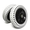 Wheelchair Wheel Replacement, 1 Pair 8inch Wheelchair Wheels, Power Wheelchair Parts, Bearing: 8mm, Honeycomb Solid Tires view 2