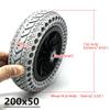 Wheelchair Wheel Replacement, 1 Pair 8inch Wheelchair Wheels, Power Wheelchair Parts, Bearing: 8mm, Honeycomb Solid Tires view 3