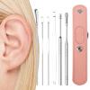 Earwax Removal Kit - 6Pcss Ear Wax Removal, Stainless Steel Earwax Cleaner with PU Storage Bag, Ear Cleaning Tool, Professional Tool for Ear Cleaning, for Family, Friends, Adults, and Kid view 1