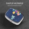 Square Pill Box Cat and Balloon Pill Case 2 Compartment for Purse Cute Metal Pill Organizer Portable Travel Pillbox Mini Small Pill Container Holder to Hold Vitamins Fish Oil Supplements view 3