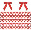 M METERXITY 50-Pack Satin Ribbon Twist Tie Bows, 2.8 Inch Bows for Craft/DIY/Baked Goods/Hair/Birthday/Party [Red] view 1