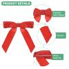 M METERXITY 50-Pack Satin Ribbon Twist Tie Bows, 2.8 Inch Bows for Craft/DIY/Baked Goods/Hair/Birthday/Party [Red] view 2