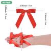 M METERXITY 50-Pack Satin Ribbon Twist Tie Bows, 2.8 Inch Bows for Craft/DIY/Baked Goods/Hair/Birthday/Party [Red] view 3