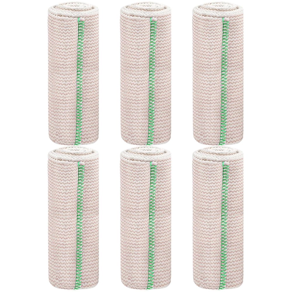 6 Rolls Elastic Bandage Wrap, 6"x15ft Breathable Compression Bandage with Self-Closure, Washable Compression Wraps for Legs, Arms, Hand