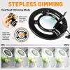 10X Long Magnifying Glass with Light, 2200 Lumen & 24W Stepless Dimming LED Magnifying Lamp with Clamp, Adjustable Swing Arm Lighted Magnifier Light, Hands Free Craft Lamp for Hobby Repair Reading view 2