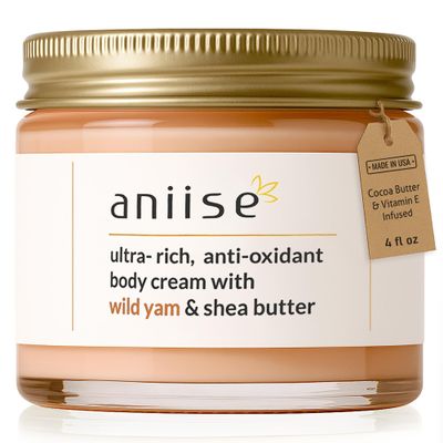 Aniise Wild Yam Cream  Balancing Moisturizer for Menopause, Perimenopause & PMS Support  Enriched with Shea Butter, Cocoa Butter & Vitamin E  Natural Herbal Formula for Women  4 fl oz