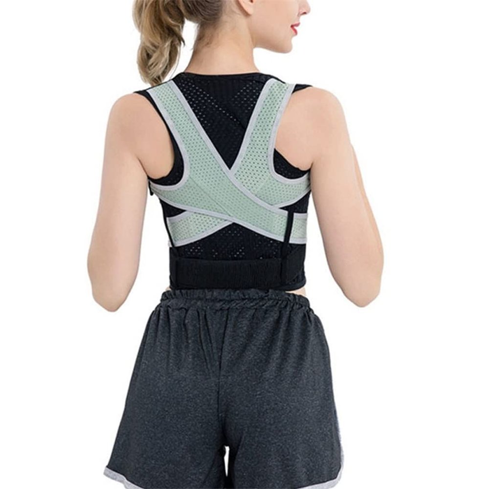YMGSCC Lumbar Posture Corrector for Back Brace Adjustable Belt Shoulder Protection Posture Corset(M Code)