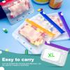 14 Pieces Pill Organizer Pouches, Suitable for A8 Loose-Leaf Pill Storage Bags, BPA Free, 3.4" 4.3" Reusable Zipper Pouch, Small Item Storage Pouch with Slide Lock view 3