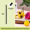 The Veggie Straws  450 PCS of 4.75 Inches Unwrapped Black Biodegradable Drink Stirrers  Made of Vegetable Fibers, Best Cocktail Stirrers for Drinks of All Kinds view 2