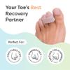ZenToes Hammer Toe Corrector for Women & Men - Reusable Fabric Buddy Wraps for Broken Toes - Cushioned Toe Splint for Protection & Recovery & Hammertoe Straightener - 4 Count (OSFM, Firm Beige) view 3