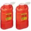 AmeriCan Goods Multi-Use 8.2qt Plastic Bio Hazard Sharps & Overfillings Collector Container with One-Way Funnel, Red (2) view 2