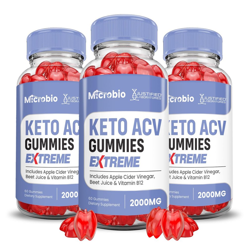 Justified Laboratories (3 Pack MIcrobio Keto ACV Gummies Extreme 2000MG Micro Bio Keto Gummies Apple Cider Vinegar Formulated with Pomegranate Beet Juice Powder B12 Vegan Non GMO 180 Gummys
