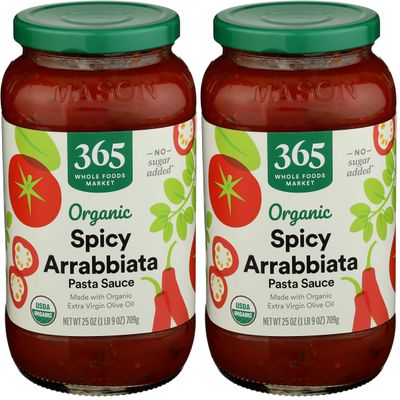 365 by Whole Foods Market, Organic Arrabbiata Pasta Sauce, 25 Ounce (Pack of 2)