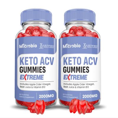 Justified Laboratories 2 Pack Microbio Keto ACV Gummies Extreme 2000MG Micro Bio Keto Gummies Apple Cider Vinegar Formulated with Pomegranate Beet Juice Powder B12 Vegan Non GMO 120 Gummys
