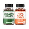 Supergreens Gummies (60 Gummies) Greens Supplements with 8 Ingredient Power Blend - Superfood for Immunity Support for Adults and ADK (60 Count) with D & K - 10 Vegan Supplement - Non GMO & USA Made view 1